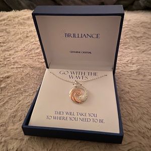NWT rose gold/ CZ necklace